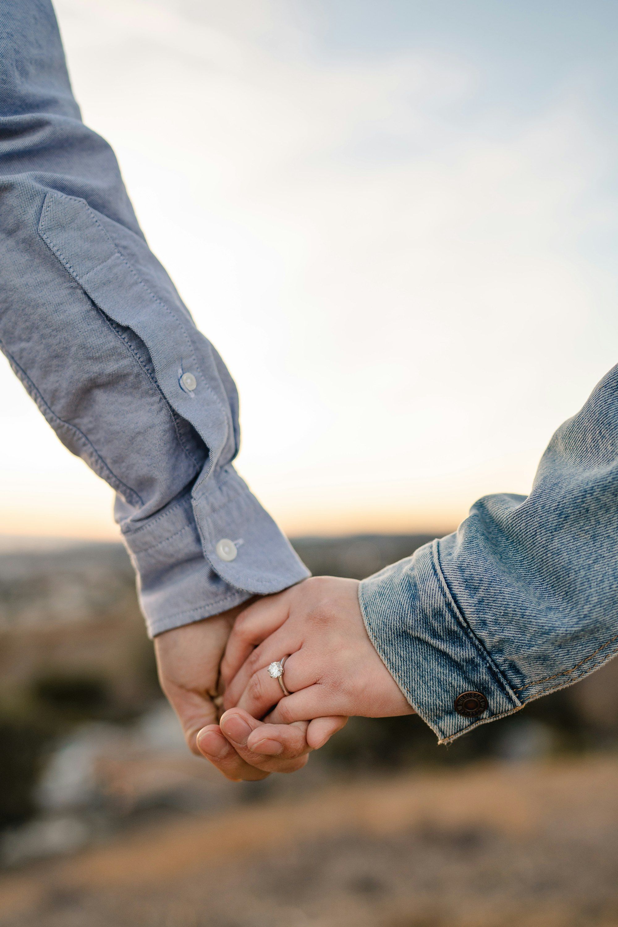 Couple walking together outdoors